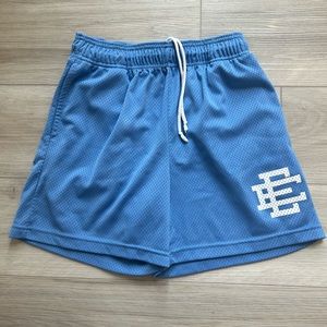 Mens Eric Emanuel Light Blue Mesh Athletic Shorts Size Medium Pre-Owned With Bag